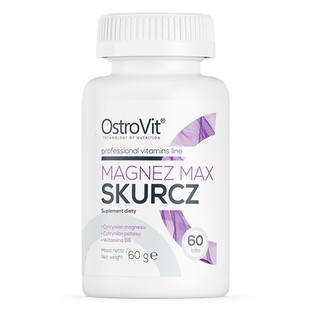 OstroVit Magnez Max Skurcz + Witamina B6 + Potas 60 tabl.