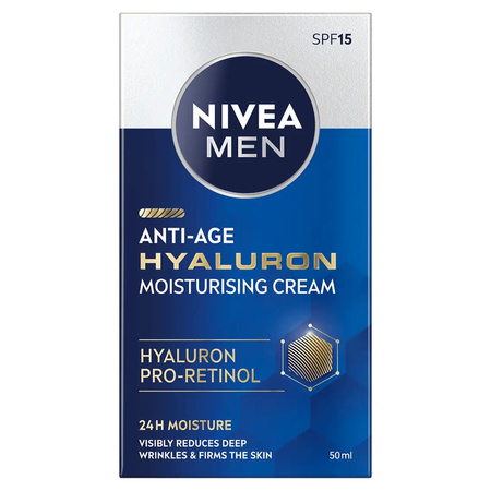 Men Hyaluron przeciwzmarszczkowy krem do twarzy 50ml