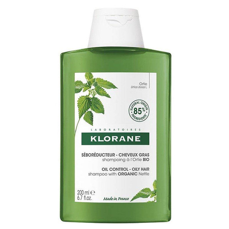 Klorane szampon z organiczną pokrzywą do włosów przetłuszczających się naturalny i ekologiczny 200 ml