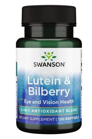 SWANSON Lutein & Bilberry 120sgels. - Luteina i borówka