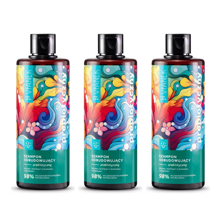 Zestaw: 3x Vianek - Prebiotyczny szampon odbudowujący 300ml