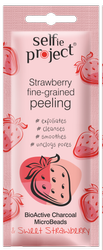 Zestaw 3x Selfie Project, Peeling Drobnoziarnisty Truskawka, 8ml