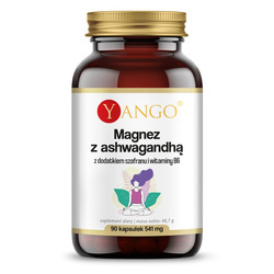 Yango − Magnez z ashwagandhą z dodatkiem szafranu i witaminy B6 − 90 kaps.
