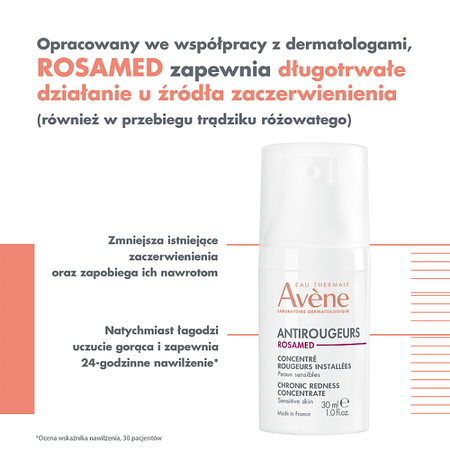 Avène Antirougeurs Rosamed Koncentrat na utrwalone zaczerwienienia 30 ml