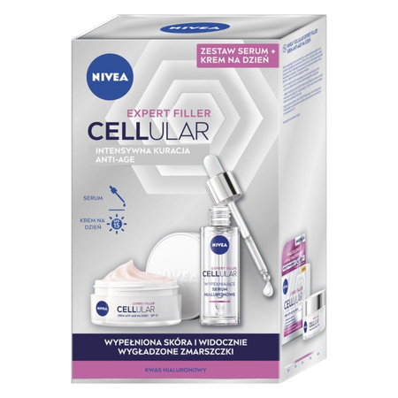 Cellular Expert Filler zestaw krem anti-age na dzień 50ml + serum wypełniające 30ml
