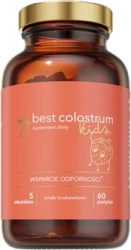 MyBestPharm MyBestColostrum Kids 60 pastylek do ssania smak truskawka