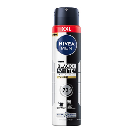Men Black & White Invisible Epic Night antyperspirant spray 250ml
