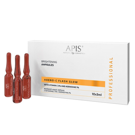 Adeno-C Flash Glow Rozświetlające ampułki do twarzy z witaminą C i adenozyną 10x3ml