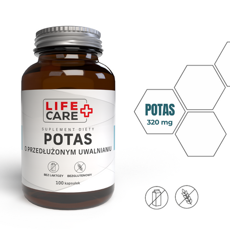 Life Care Potas o przedłużony uwalnianiu 100 kaps.
