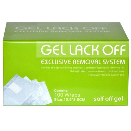 Gel Lack Off folia do usuwania hybryd 100szt