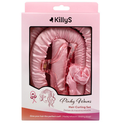 Pinky Waves wałek do kręcenia włosów ze scrunchie i klamrą