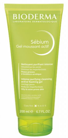 Bioderma Sébium Gel moussant actif żel oczyszczający do skóry tłustej 200 ml