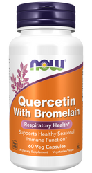 NOW FOODS Quercetin with Bromelain - Kwercetyna + Bromelaina (60 kaps.)