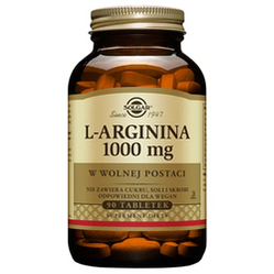 Solgar L-arginina 1000 mg aminokwas 90 tabl.