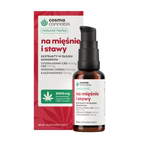 Cosma Na mięśnie i stawy ekstrakty w olejku konopnym 30ml