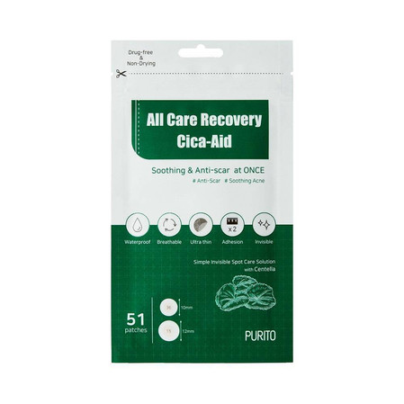 Purito All Care Recovery Cica-Aid plasterki na niedoskonałości 51szt.