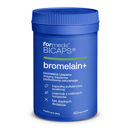 ForMeds Bicaps Bromelain+ wsparcie układu pokarmowego 60 kaps.