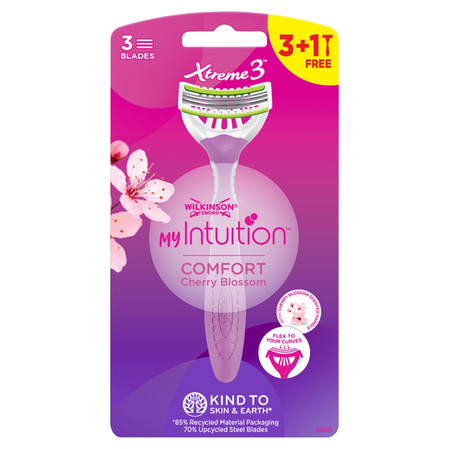 My Intuition Xtreme 3 Comfort Cherry Blossom jednorazowe maszynki do golenia dla kobiet 4szt