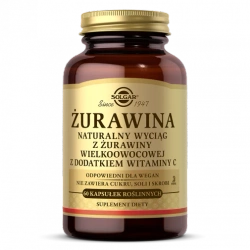Solgar Żurawina z dodatkiem witaminy C 60 kapsułek