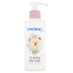 Linomag Emolienty żel do mycia ciała i głowy dla dzieci i niemowląt 200 ml