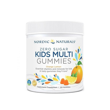 Nordic Naturals Kids Multi Zero Sugar Orange Lemon 120 żelek