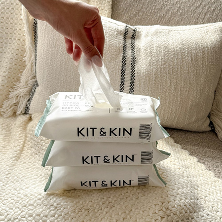 Kit & Kin, Chusteczki nawilżane dla dzieci, 60 szt.