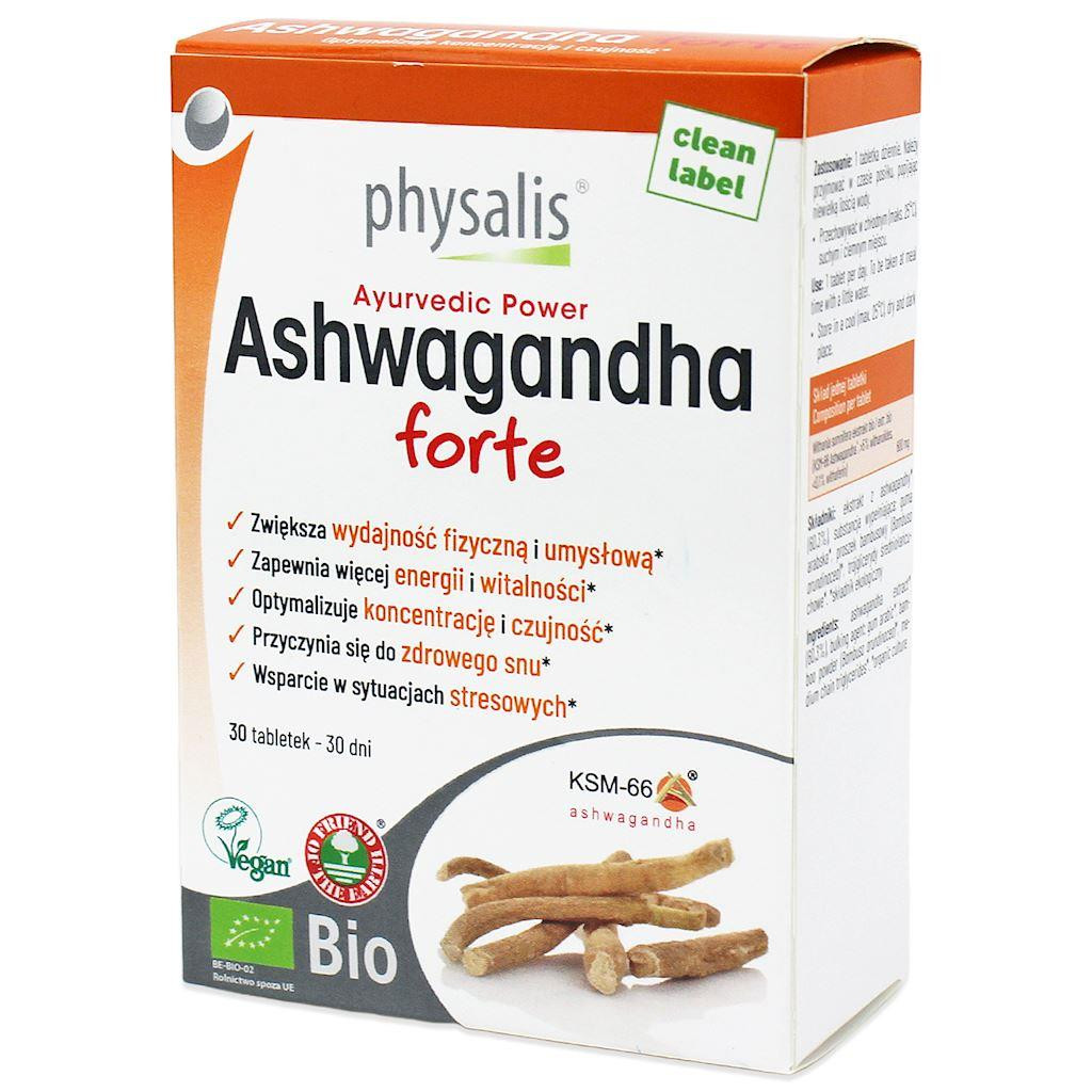 Ашваганда Physalis Forte Bio, экстракт KSM-66, 30 таблеток