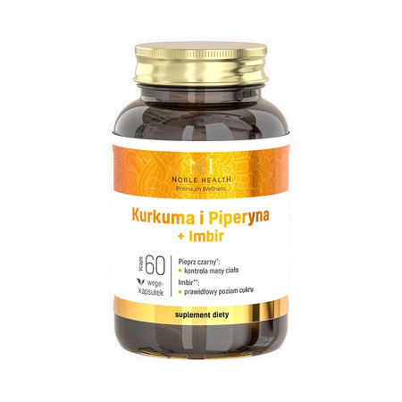Noble Health Kurkuma i Piperyna + Imbir 60 kaps.