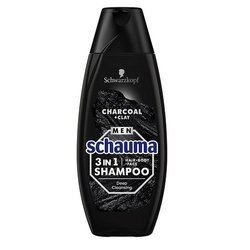 Men Charcoal 3in1 Shampoo szampon dla mężczyzn do włosów twarzy i ciała z węglem i glinką 400ml