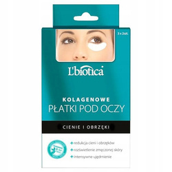 L'biotica – Kolagenowe płatki pod oczy, Cienie i obrzęki –3x2 szt.