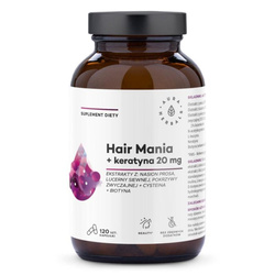Aura Herbals Hair Mania + keratyna 20 mg 120 kaps.