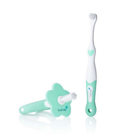 My FirstBrush &amp; Teether Set zestaw na ząbkowanie dla dzieci wieku 0-18m Mint