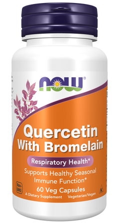 NOW FOODS Quercetin with Bromelain - Kwercetyna + Bromelaina (60 kaps.)