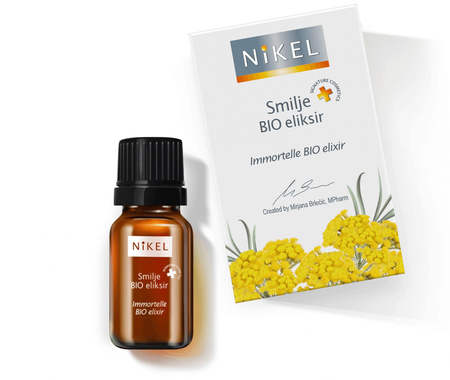 NIKEL, Antyoksydacyjny eliksir 100% naturalny z wyciągiem z kwiatu Immortelle, 10ml