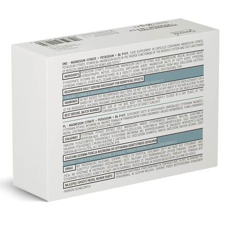 OstroVit Pharma Cytrynian Magnezu + Potas + B6 P-5-P - 60 kaps.