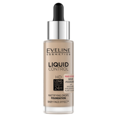 Eveline Liquid Control HD Podkład do twarzy z dropperem nr 035 Natural Beige 32ml