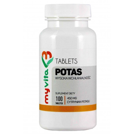 Myvita Potas 100 T Wspiera Pracę Mięśni I Mózgu
