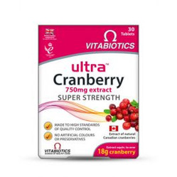 Vitabiotics Ultra Cranberry 750mg suplement diety 30 tabletek