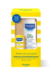 Mustela Zestaw Wakacyjna przygoda (Sztyft p/słoneczny 9ml + Delikatny żel 100ml)