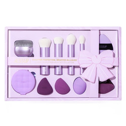 Luxury Purple Face Architect Collection zestaw pędzli i gąbeczek do makijażu 11szt.