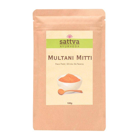 Zestaw 2x GLINKA KOSMETYCZNA DO TWARZY MULTANI MITTI 100 g - SATTVA