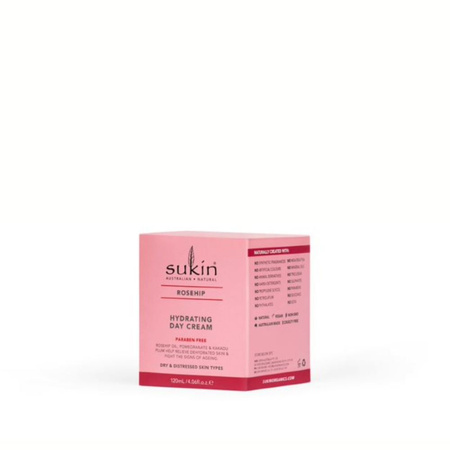 Sukin, ROSEHIP, Nawilżający krem do twarzy na dzień, 120 ml