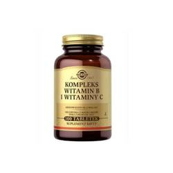 Solgar B-Complex Stress Formula Kompleks witamin B i witamin C 100 tabl.