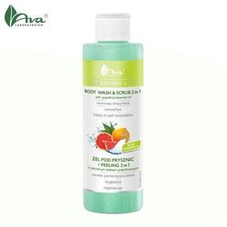 Żel pod prysznic + peeling 2w1 z naturalnym olejkiem grapefruitowym - AVA