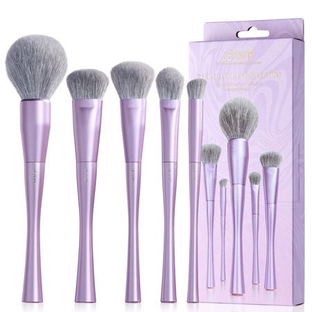 Luxury Purple Face Makeup Brush zestaw pędzli T514 5szt.
