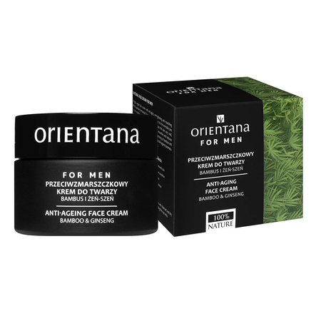 Orientana for men - Przeciwzmarszczkowy krem do twarzy. Bambus i żeń-szeń - 50 ml