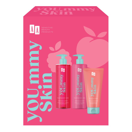 YOU.mmy Skin zestaw żel pod prysznic 400ml + krem do ciała 400ml + peeling do ciała 200ml
