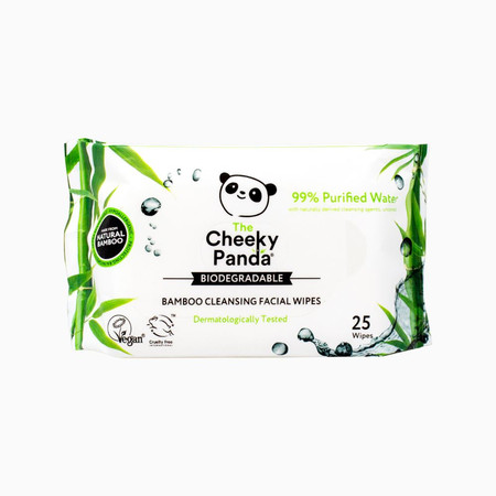 Cheeky Panda, Chusteczki do demakijażu bezzapachowe, 25 szt., KARTON 24 opakowania