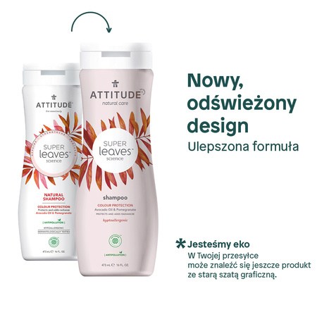 Attitude, Szampon do włosów farbowanych z Olejkiem z Awokado, 473 ml