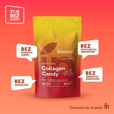 Intenson Collagen Candy 60 tabl. smak mango i marakuia